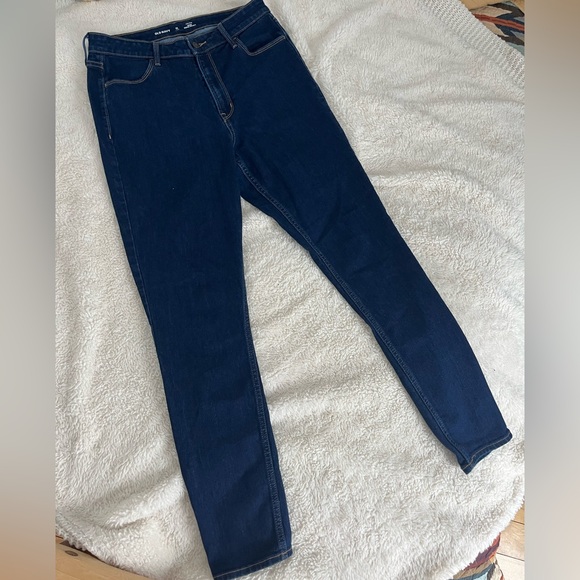 *2 PAIR!* Old Navy Dark Blue Women's WOW Super-Skinny Jeans Size 12 LONG - Picture 3 of 8